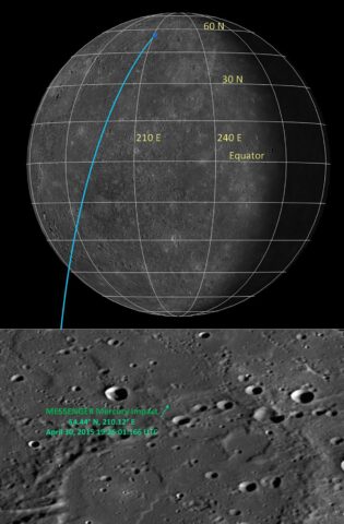 Best Determination of MESSENGER's Impact Location