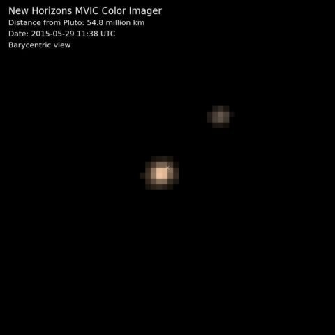 Pluto and Charon in Color: Barycentric View (Animation)