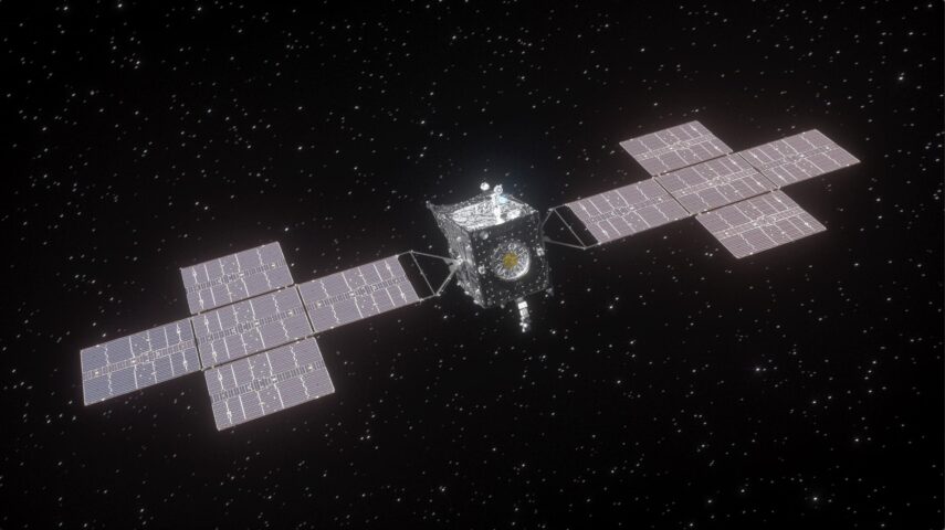 Psyche Spacecraft en Route to the Asteroid Belt (Artist's Concept)