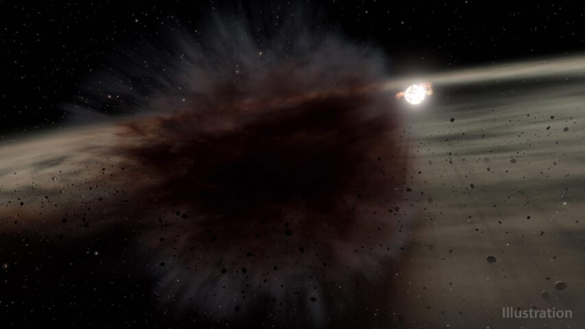 Planetesimal Collison Around Star HD 166191 (Illustration)