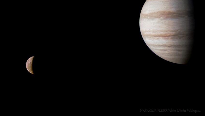 A Portrait of Planet and Moon: NASA's Juno Mission Captures Jupiter and Io Together