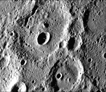 Fresh Crater in Center of Older Crater Basin