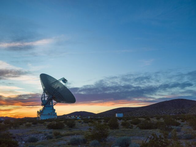 The Goldstone Solar System Radar at Sunset