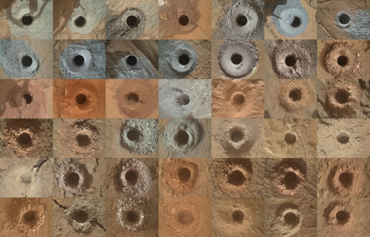 Curiosity's 42 Drill Holes