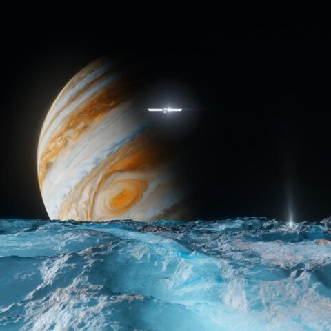 Europa Clipper Explores an Icy Ocean World (Artist's Concept)