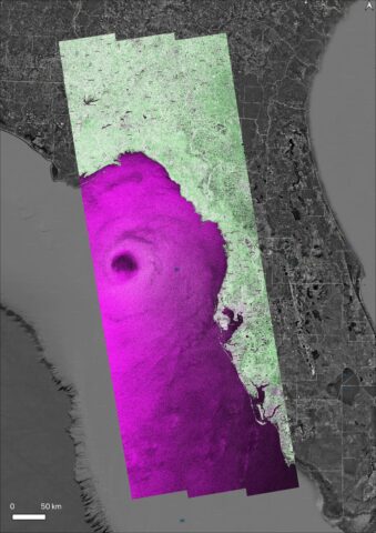 NASA's OPERA Project Generates Radar Image of Hurricane Helene