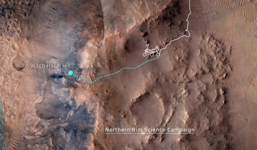 Proposed Route of Perseverance's Northern Rim Science Campaign