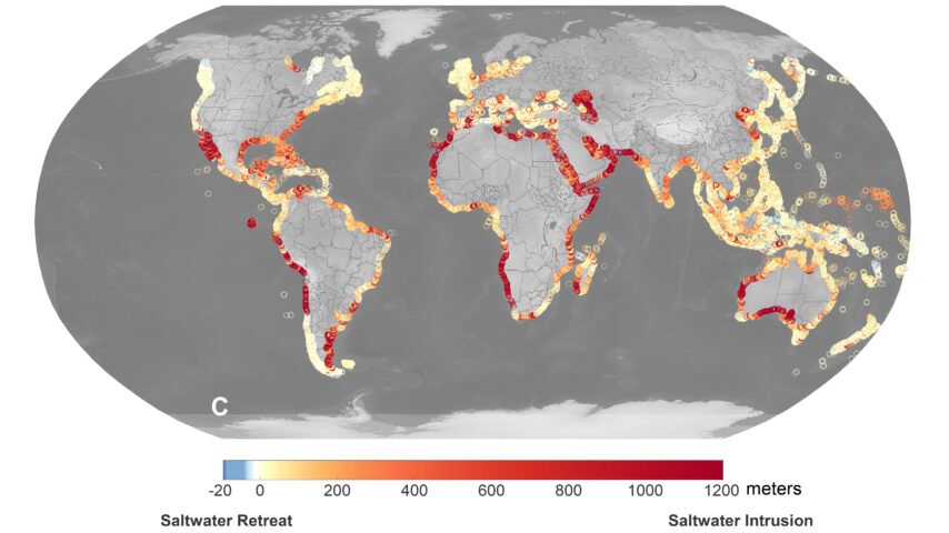 Projections of Saltwater Intrusion in Coastal Watersheds by 2100