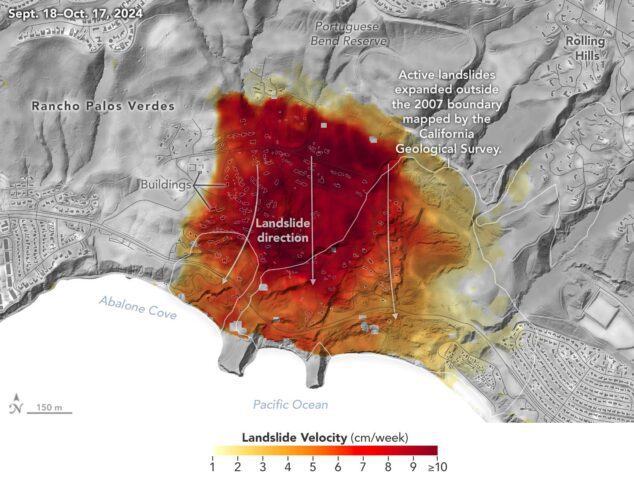 NASA Radar Looks at Palos Verdes Landslides