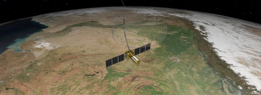 NISAR in Orbit Over Northeastern India (Artist's Concept)