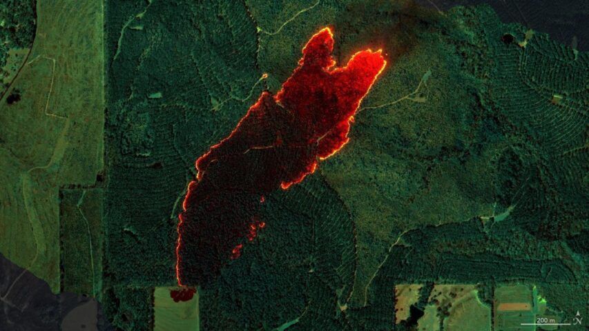 AVIRIS-3 Sensor Captures Data on Wildfire Near Castleberry, Alabama